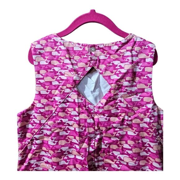 VINEYARD VINES‎ Whale Print Diamond Back Pink Dress - Size 8 - Picture 4 of 6